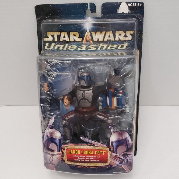 New Star Wars Unleashed Janco & Boba Fett Figure+ Vintage 2002